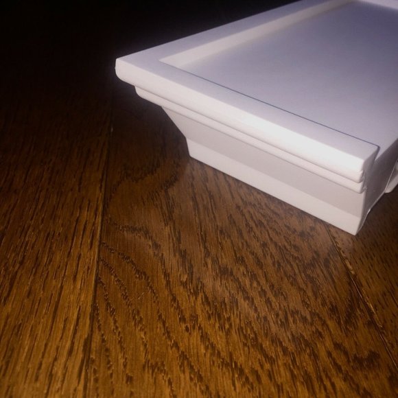 3 Small White Shelves Floating Mini Plastic Decor Holds 5 lbs Each 9x4” - Picture 4 of 12